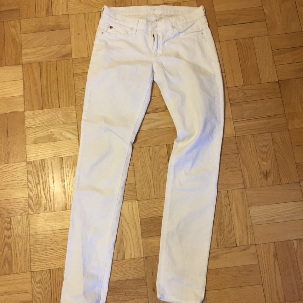Hudson White Skinny Jeans